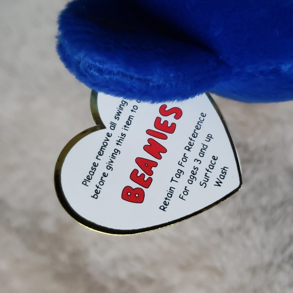 Clubby 🐻 1st Ty Collectors Club Beanie Baby 🐻 Royal Blue Bear 🐻 NWT - Picture 6 of 12